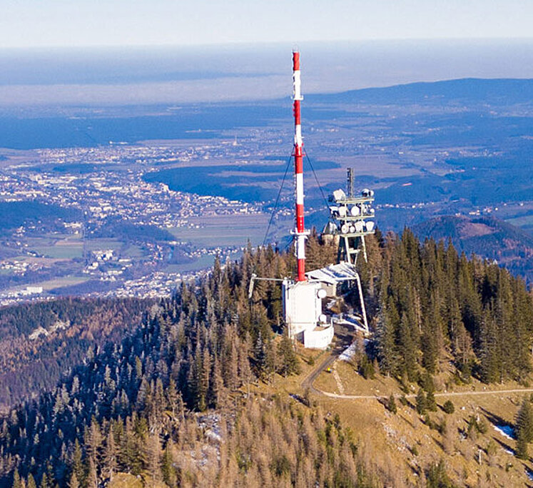 ORS - Broadcasting coverage of the highest quality Bird's eye view of the ORS transmitter at Semmering
